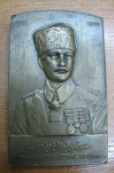 AC - MOUSTAPHA KEMAL PASHA  ATATURK MUSTAFA KEMAL PASA BRONZE PLAKET 1921 - Professionals / Firms