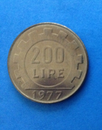 1977 ITALIA REPUBBLICA MONETA DA 200 LIRE FDC ITALY COIN UNC DA ROTOLINO - 200 Lire
