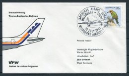 1981 Australia Melbourne - Sydney Trans-Austalia Airlines VFW Airbus Flight Cover - Cartas & Documentos