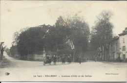 CP - 81 - Réalmont - Avenues D'Albi Et De Gaillac 1916 Au Dos - Realmont