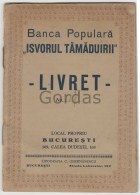 Romania - Bucuresti - Banca Populara "Isvorul Tamaduirii" - Livret - 1946 - Cheques & Traveler's Cheques