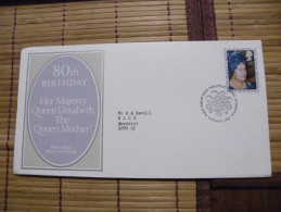 A406.FDC.  Premier Jour.Royaume-Uni. 80 TH BIRTHDAY HER MAJESTY QUEEN ELIZABETH THE QUEEN MOTHER.. BUREAU EDINBURGH 1980 - Zonder Classificatie