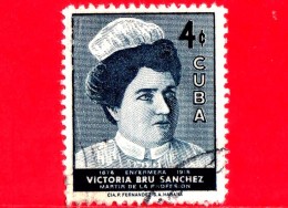 CUBA - Usato - 1957 - 80 Anni Della Nascita Di Victoria Bru Sanchez - Infermiera - Nurse - 4 - Usados