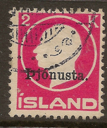 ICELAND 1922 2k Red Official SG O151a U #XG175 - Service