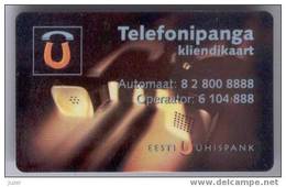 Estonia: Phone Banking Card From Uhisbank (2) - Tarjetas De Crédito (caducidad Min 10 Años)