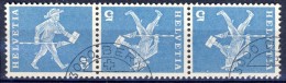 #Schweiz 1963. Inverted Stripe: Michel 696y. Cancelled(o) - Tête-bêche