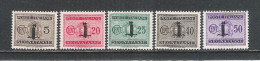 ITALIA-R.S.I.-1944 -5 Valori Nuovi S.t.l. Segnatasse Soprastampati Con Fascio-SOPRASTAMPA NON GARANTITA- In Ottime Cond. - Postage Due