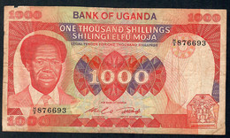 UGANDA  P23a  1000 SHILLINGS 1983 #H/9    VG/FINE  NO P.h. - Ouganda