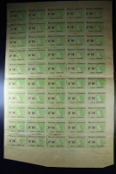 Madagascar: Colis Postaux Yv  4 Complet Feuille  De 50 MNH/**/postfrisch/neuf Sans Charniere 1919  Cv 600 Euro Maury - Unused Stamps