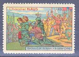 CHOCOLAT KLAUS - NUM 23 - BATAILLE DE SEMPACH 1386 - Erinnofilia
