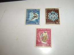 SUISSE 1948 JEUX OLYMPIQUES D HIVER Neuf** +30 Cts Neuf *+papier Collé - Winter 1948: St-Moritz