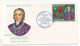 WALLIS ET FUTUNA - ENVELOPPE 1er JOUR - FDC - MONSEIGNEUR POMPALLIER - TAMPON PREMIER JOUR A MATA-UTU - 1978 - - FDC