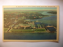 Carte Postale Etats-Unis Aerial View Of U.S. Naval Academy At Annapolis (Petit Format Non Circulée ) - Annapolis – Naval Academy