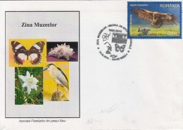 MUSEUMS' DAY, BUTTERFLY, MINERALS, FLOWER, BIRDS, SPECIAL COVER, 2010, ROMANIA - Storia Postale