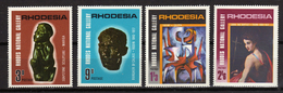 RHODESIE Rhodesia 1967 Sculpture Peinture Art  Yv 154/157 MNH ** - Rhodesien (1964-1980)
