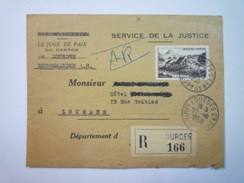 ENVELOPPE  REC Au Départ De LOURDES  à Destination De  LOURDES  1950   - Cartas & Documentos
