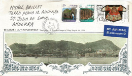 Belle Lettre De Hong-Kong Adressée ANDORRA, Avec Timbre à Date Arrivée - Lettres & Documents