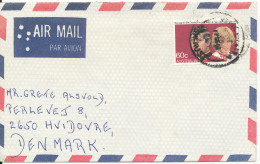 Australia Air Mail Cover Sent To Denmark 1981 Single Franked - Storia Postale