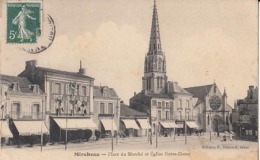 Dep 86 - Mireaubeau - Place Du Marché Et Eglise Notre DAme : Ahat Immédiat - Mirebeau