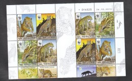 Israel ** 2189-2192 Tiermotive WWF  Panther Kleinbogen Nicht Gefaltet - Unused Stamps (without Tabs)
