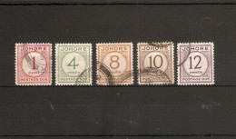 MALAYA JOHORE 1938 POSTAGE DUE SET SG D1/D5 FINE USED Cat £400 - Johore