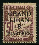 GRAND LIBAN - YT Taxe 4 * - VARIETE - TIMBRE NEUF * - Postage Due