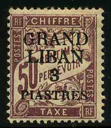 GRAND LIBAN - YT Taxe 4 * - VARIETE - TIMBRE NEUF * - Timbres-taxe