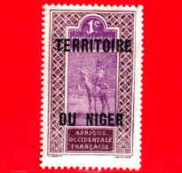 NIGER - Africa Occidentale Francese -  Usato - 1921 - Cammello - Francobollo Del Senegal Sovrastampato Territoire D - Nuovi