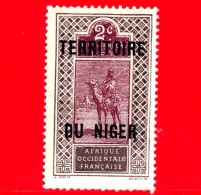 NIGER - Africa Occidentale Francese - Usato - 1921 - Cammello - Francobollo Del Senegal Sovrastampato Territoire D - Nuovi