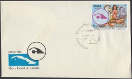 1983-FDC-34 CUBA. FDC. 1983. MARCA ESTATAL DE CALIDAD. PRODUCTOS CUBANOS.  LOBSTER LANGOSTA. - FDC
