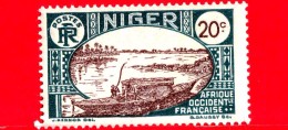 AFRICA Occidentale Francese - Usato - NIGER - 1926 - Barca - Native Boat On The Niger - 20 - Ungebraucht