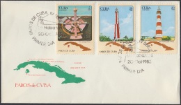 1983-FDC-42 CUBA. FDC. 1983. FAROS DE CUBA. LIGHTHOUSE. - FDC