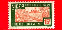 AFRICA Occidentale Francese - Usato - NIGER - 1927 - Paesaggi - Segnatasse - Landscape - 15 - Ungebraucht