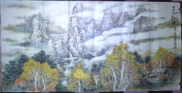 Véritable Peinture Traditionnelle Chinoise Sur Papier De Riz (Painting On Rice Paper) Paysage - Asian Art