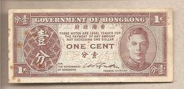 Hong Kong - Banconota Circolata Da 1 Centesimo - 1945 - Hongkong