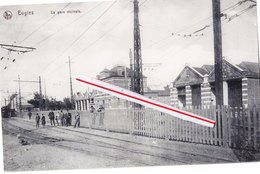 EUGIES - La Gare Vicinale - Carte Animée - Frameries