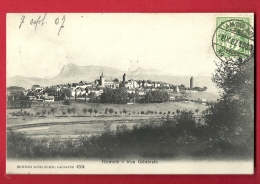 FJC-03  Romont Vue Générale. Cachet Frontal 1907 - Romont