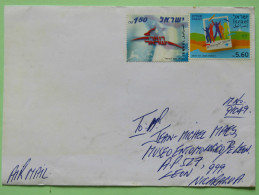 Israel 2011 Cover To Nicaragua - Flag - People - Lettres & Documents