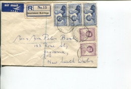 (111) New Zealand To Australia Registered Cover 1932 - (Governement Buildings R No 15) - Brieven En Documenten