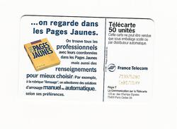 11 / 96   F708 PAGES JAUNES 50 U  SC7  DN C + 6 + LETTRE + 6 N° ROUGES SUR LA 2EME LIGNE UTILISÉE - 1996