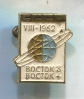 Space Cosmos Spaceship Programe, VOSTOK 1962 - Russian ( USSR ), Vintage Pin Badge, Abzeichen - Espace