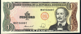 DOMINICAN REPUBLIC P126e 1 PESO ORO 1988 #M/T  Signature 31   UNC. - República Dominicana