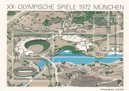 Germany 1972 Munich Olympic Summer Games Souvenir Sheet MNH/**  (H24) - Verano 1972: Munich