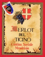 -- MERLOT DEL TICINO - CANTINA SOCIALE MENDRISIO -- - 700 Years Of Swiss Confederation