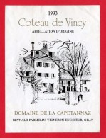 --  COTEAU DE VINCY - DOMAINE DE LA CAPETANNAZ - REYNALD PARMELIN VIGNERON-ENCAVEUR GILLY -- - 700ème De La Confédération Helvétique