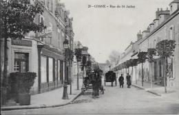 CPA Nièvre Cosne Sur Loire Circulé Par La Poste Rue Commerce Tabac Attelage - Cosne Cours Sur Loire