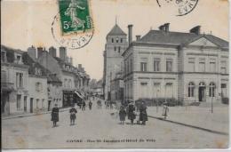 CPA Nièvre Cosne Sur Loire Circulé Par La Poste Rue Commerce - Cosne Cours Sur Loire