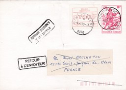 Briefomslag 21 ( Gelopen )   "Retour A L'envoyeur" - Sobres-cartas