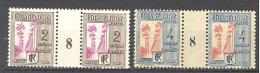 Guadeloupe: Yvert N° T 25/26**; Millésime 8 - Timbres-taxe