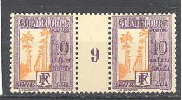 Guadeloupe: Yvert N° T 28**; Millésime 9; Non Signalé - Timbres-taxe